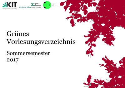 Titelseite des Grünen Vorlesungsverzeichnisses des Sommersemesters 2017