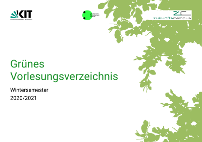 Titelseite des Grünen Vorlesungsverzeichnisses des Wintersemesters 2020/2021