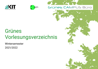 Titelseite des Grünen Vorlesungsverzeichnisses des Wintersemesters 2021/2022